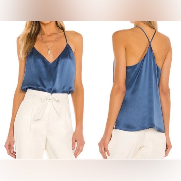 L'AGENCE Tops - NWT L'AGENCE Kylee Silk Cami Tank Top Blue Mist XS